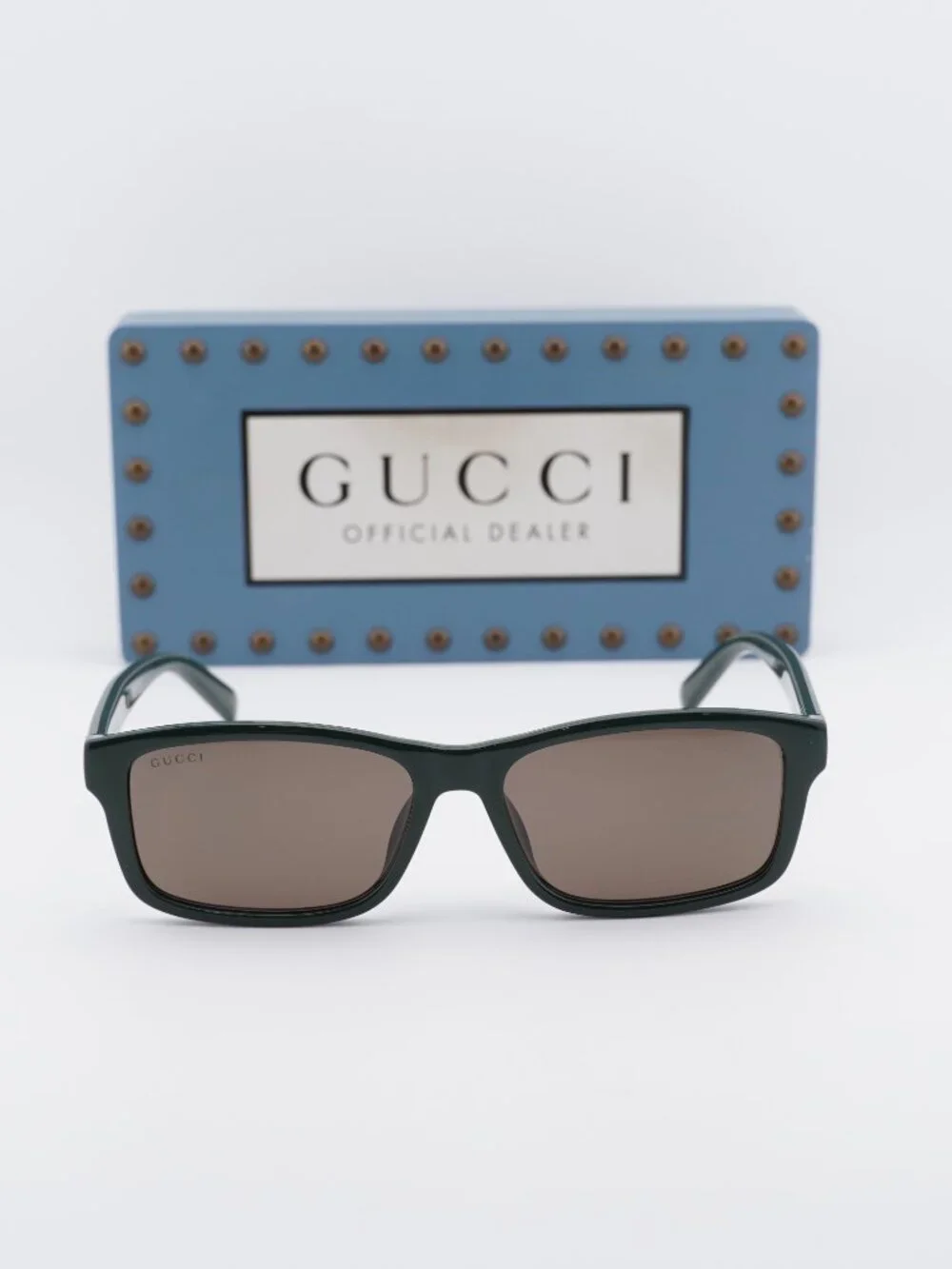 Gucci GG1986SA 003 Rectangle Sunglasses - Green/Brown